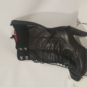 Costume National C•N•C Heeled Black Lace Up Boots